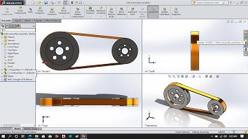 Motion study of Belt and Pulley | Solidworks tutorial