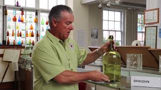 Heritage Glass Museum, Gothic Jars, Demijohn Bottle, and a Booz Bottle Reproduction, New Jersey Heritage Glass Museum, Gothic Jars, Demijohn Bottle, and a Booz Bottle Reproduction, New Jersey