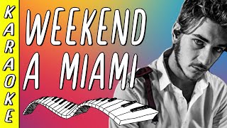 Dani Faiv - Weekend a Miami ft. Shiva || Karaoke ▪ Strumentale al Piano ▪ Testo
