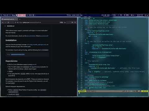 Codi a live code printer - Nvim Lua config