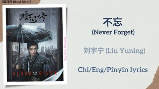 不忘 (Never Forget) - 刘宇宁 (Liu Yuning)《暗河传 Blood River》Chi/Eng/Pinyin lyrics