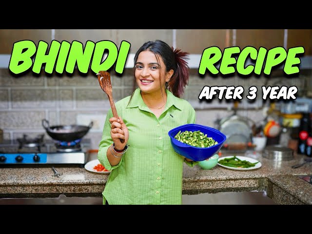 Bhindi Recipe After 3 Years😍DAY 8✅ 30 DAYS CHALLENGE 🔥- Kirti Mehra class=