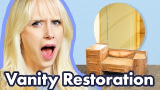 I Got This Vanity for FREE and Sold it for $450 | Vintage Vanity Restoration by TheSorryGirls 144,511 views 2 months ago 17 minutes