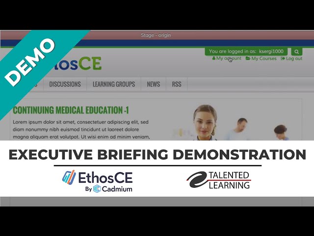 Cadmium EthosCE LMS 2022 - Executive Briefing Demo