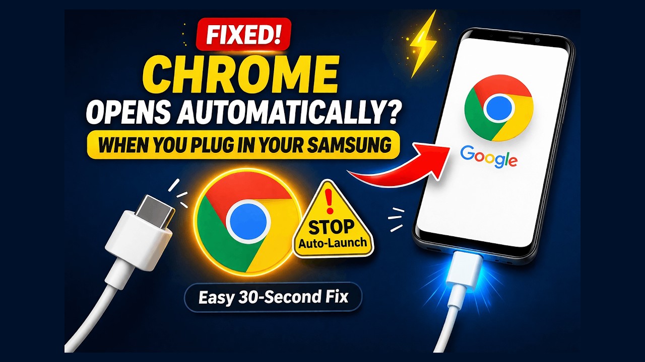 Google Chrome Opens up Automatically When you connect your Samsung Phone to a charger (S24/S25)