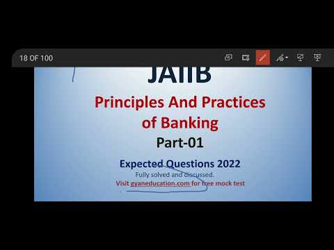 JAIIB | Principle and Practices of Banking |2022 | Mock Test -01