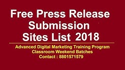 Free press Release submission sites list 2018 | Top Press Release submissions sites