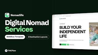 Digital Nomad Services Website Template for Webflow & Framer | Nomadlife