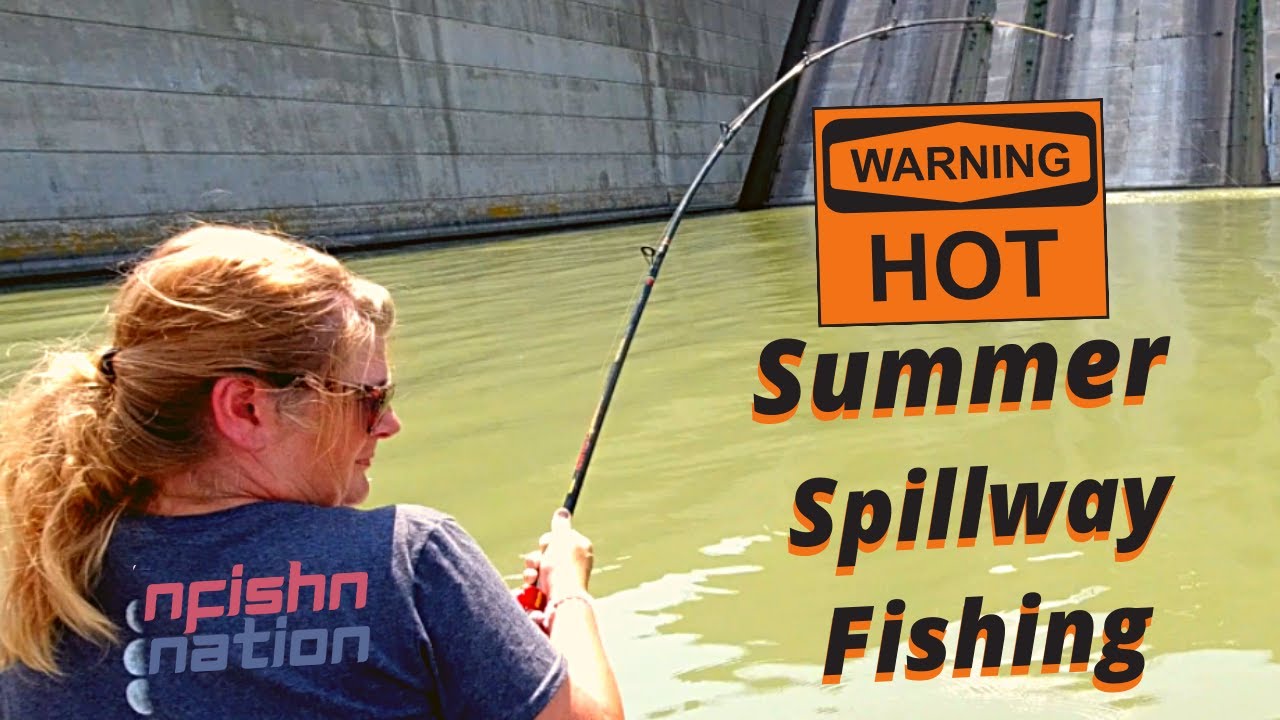 Summer Spillway Fishing For Catfish. Harlan County Lake Nebraska 🔥😱🔥