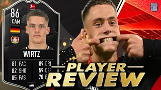 86 WIRTZ BUNDESLIGA PLAYER OF THE MONTH PLAYER REVIEW - POTM WIRTZ - FIFA 22 ULTIMATE TEAM