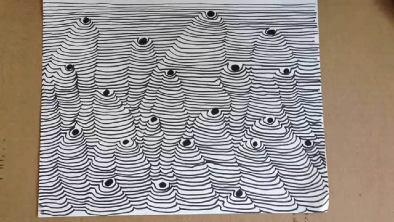 Optical Illusion Line Drawing - YouTube