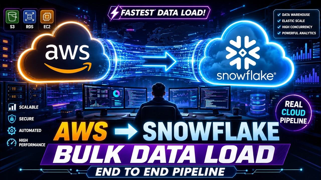 🚀 AWS to Snowflake End-to-End Data Pipeline | Bulk Data Loading ...