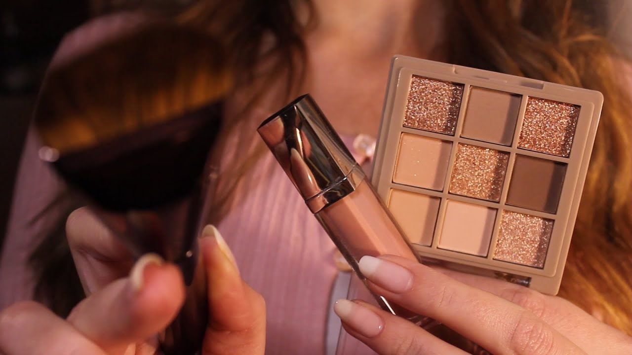 ASMR Midnight Makeover 🌙 Skincare & Makeup on your face (no talking, layered sounds)