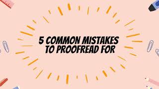 Proofreading Before Your Consultation