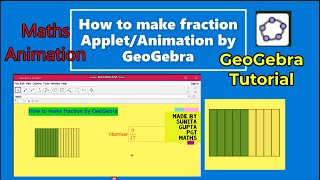 How to make applet /animation of fraction by GeoGebra || GeoGebra Tutorial || sequence command
