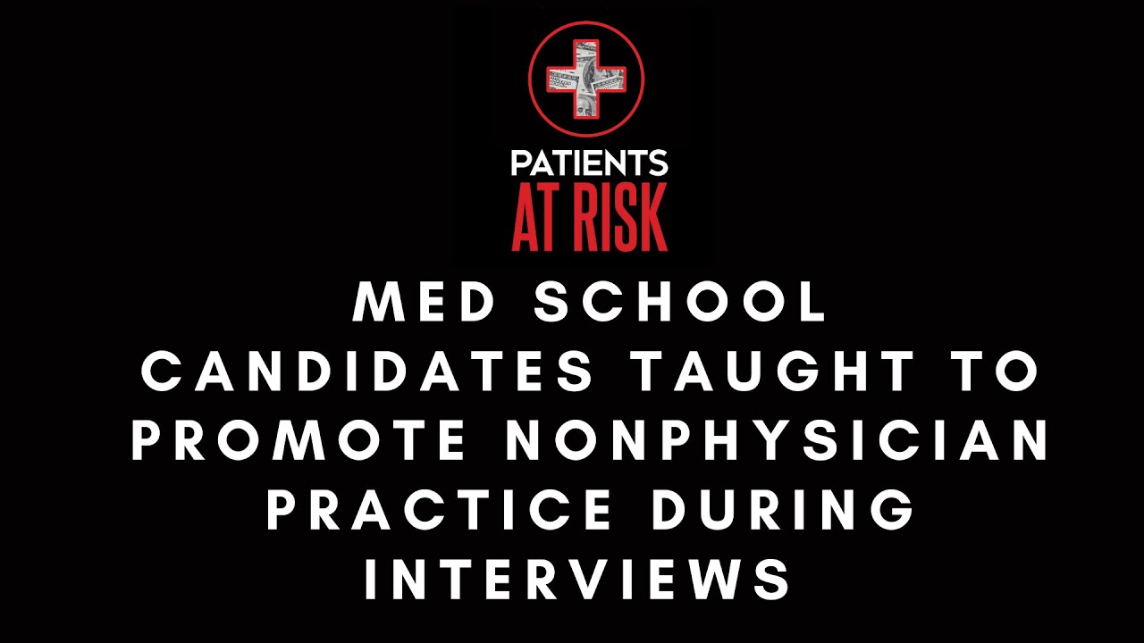 Medical student interview question: Explain to patient why they DON'T
