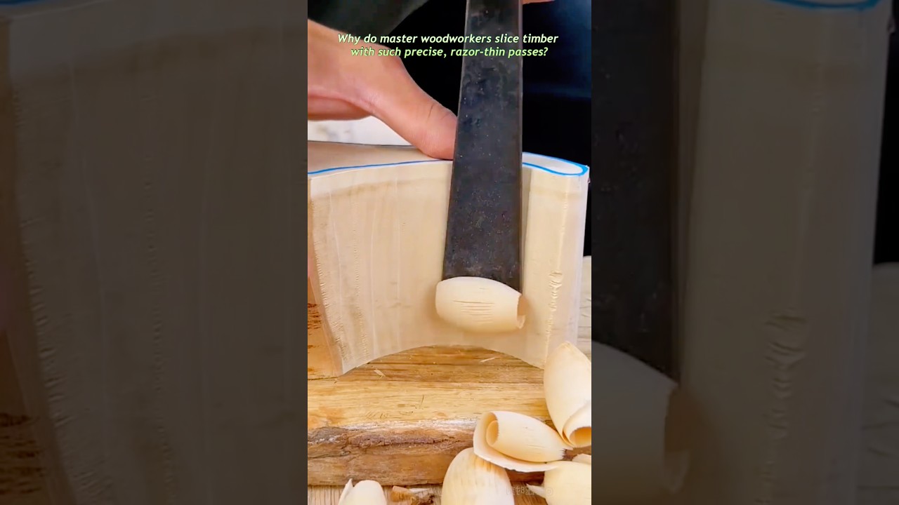 Why Do Craftsmen Slice Wood Like This? #craftsmanship #satisfying #wood