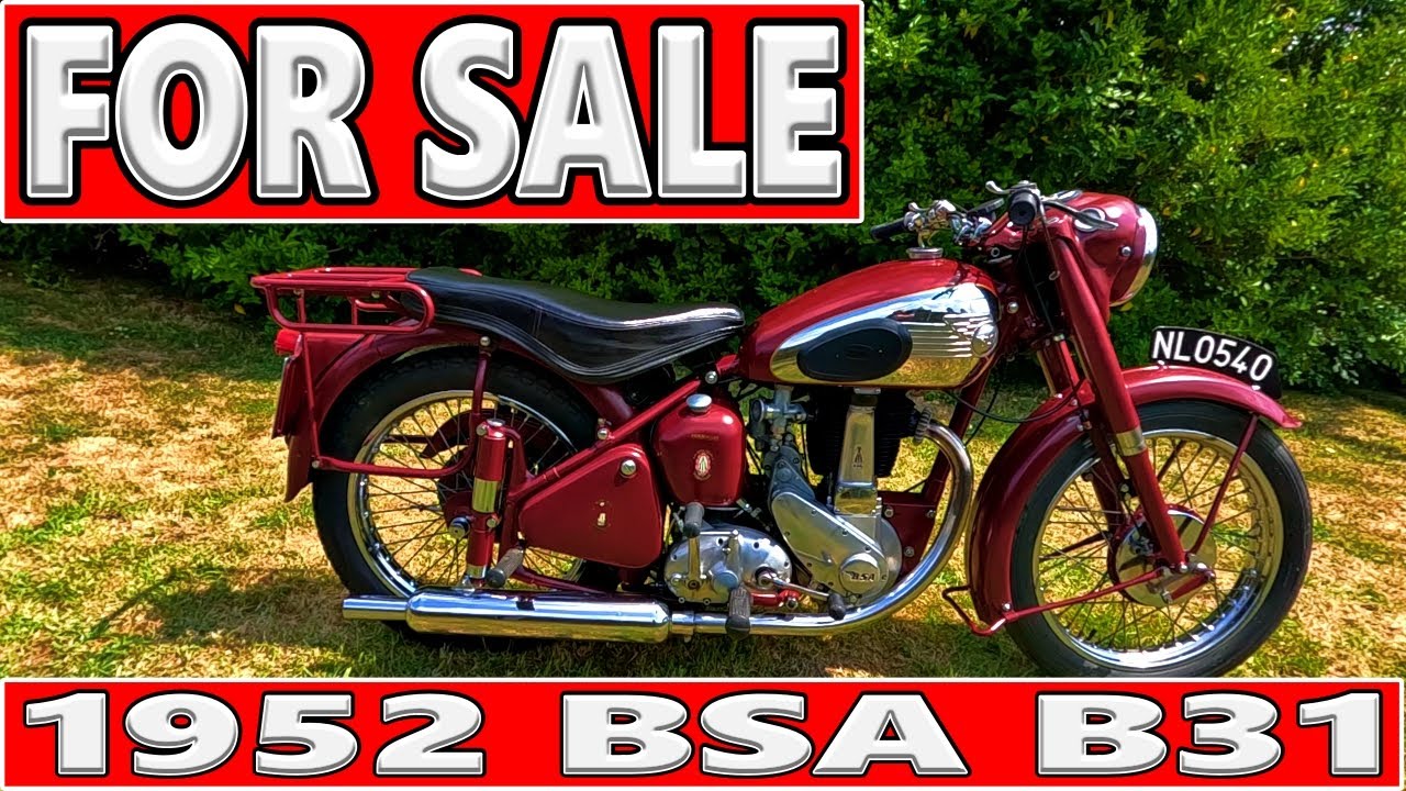 FOR SALE 1952 BSA B31 - YouTube