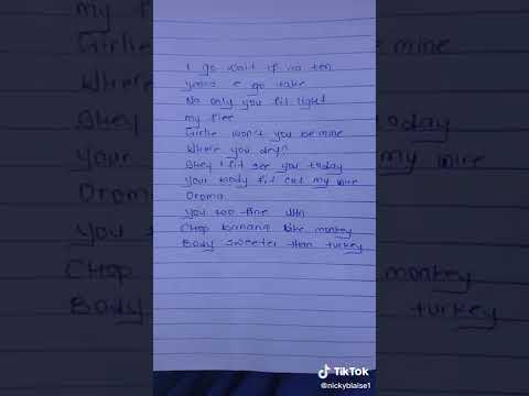 All Over – Magixx( Handwritten Short Lyrics by Nicky Blaise).