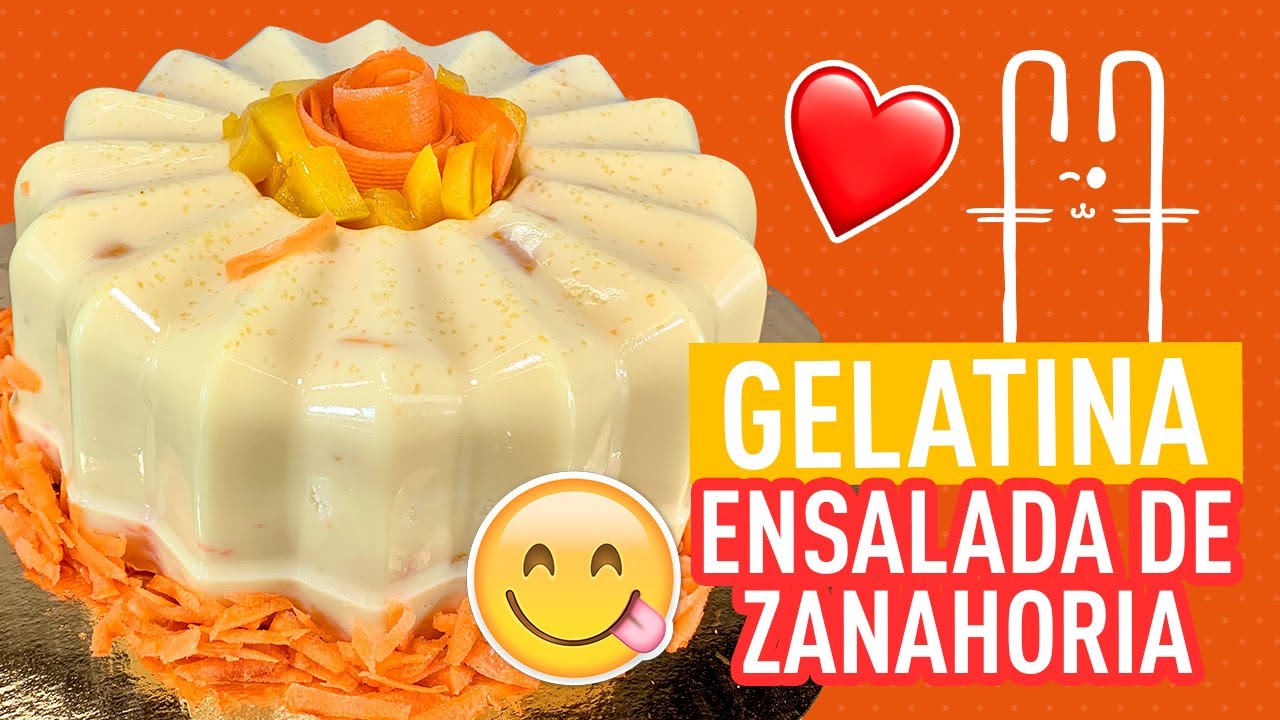 GELATINA ZANAHORIA, NUEZ, DURAZNO Y ROMPOPE ENSALADA DE ZANAHORIA 🥕