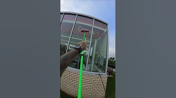 How To Clean Windows With A Squeegee On A Extension Pole | Straight Pull Technique