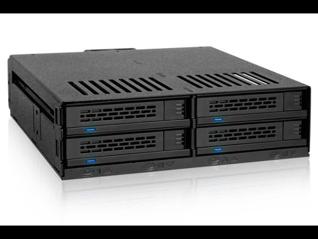 ICY DOCK ExpressCage MB742SP-B 2 x 2.5 SAS/SATA HDD/SSD Mobile Rack for  External 3.5 Bay - Comparable to Tray-less Design 