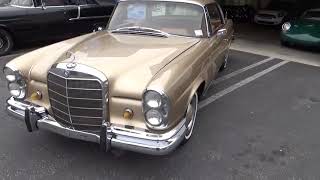 1967 Mercedes Benz 250 SE Coupe test drive at Laguna Classic Cars, Laguna Beach, Ca