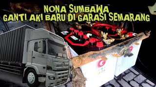 FINALLY, THE HINO 500 TRUCK, NONA SUMBAWA, REPLACED WITH A NEW BATTERY