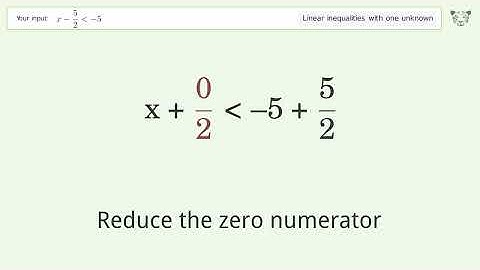 Solving Linear Inequalities: x-5/2 is Smaller Than -5