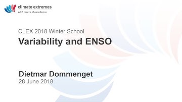 Variability and ENSO (Dietmar Dommenget)