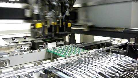 Spartan Quark gyro circuit board production. Robot placing the MEMS sensor on PCB.