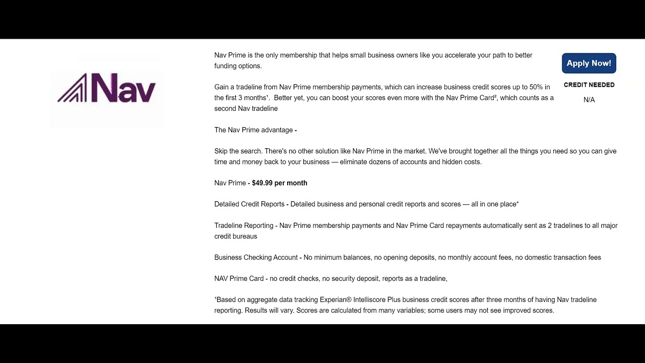 Elevate Your Business Credit Scores with Nav Prime Membership! - YouTube