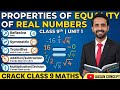 Properties of Equality of Real numbers | 9thclassmath #maths #education