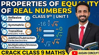 Properties of Equality of Real  numbers | 9thclassmath #maths #education 