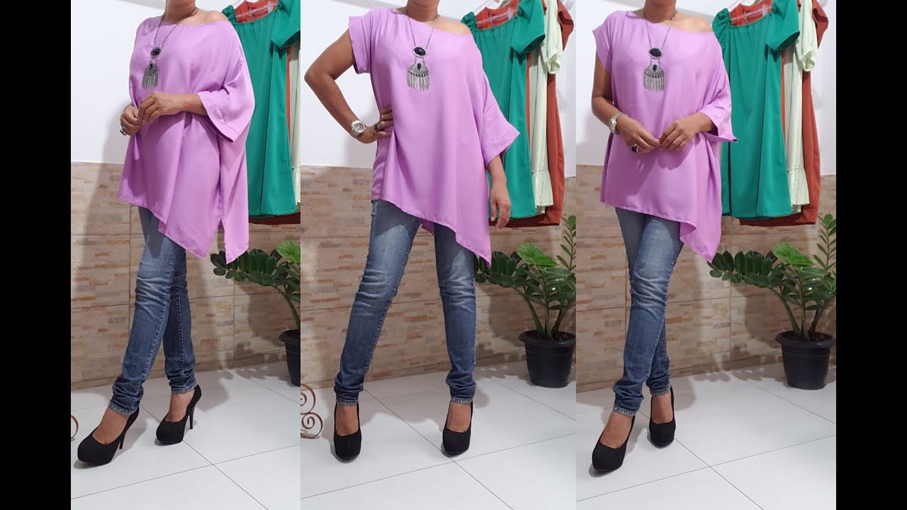 BLUSA ASSIMÉTRICA MUITO FÁCIL (MODA DESPOJADA)