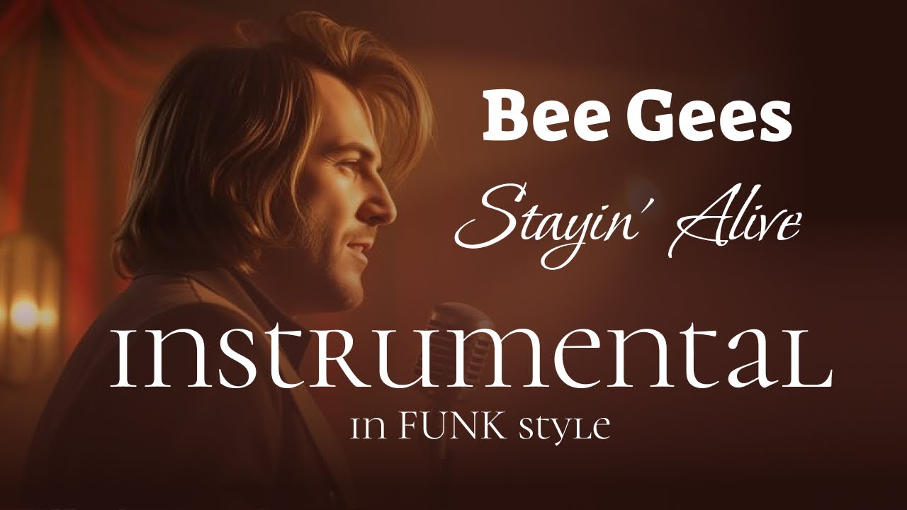 Bee Gees - Stayin' Alive in FUNK style | Karaoke, Instrumental
