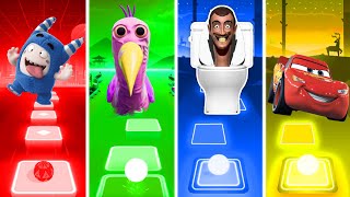 Oddbods Vs OPILA BIRD Vs Skibidi toilet Vs Lightning McQueen - Tiles Hop EDM Rush!