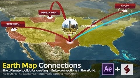 After Effects Template: Earth Map Connections