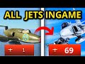 I survived 1 kill with every jet ingame from low tier to top tier sweden