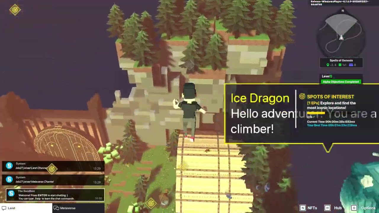 The Sandbox Speedrun !! Spell of genesis !! POI 1.17min