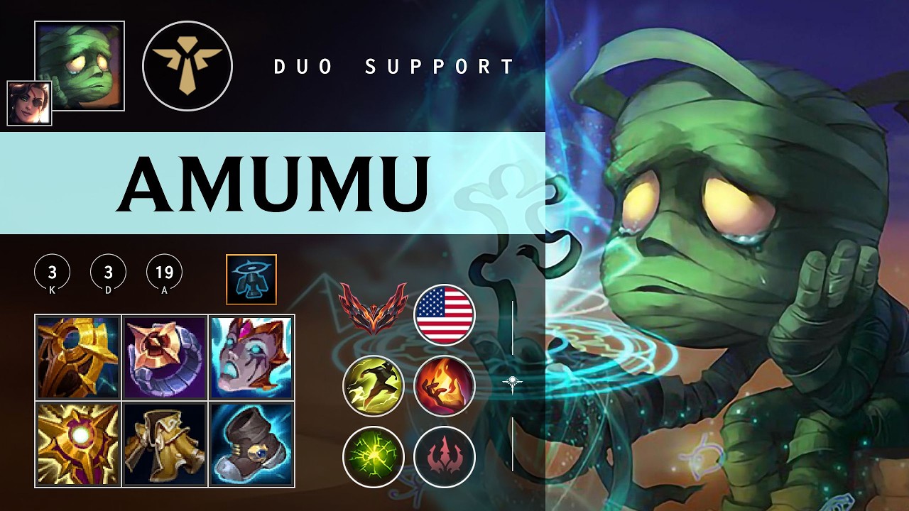 Amumu Support vs Thresh - NA Grandmaster Patch 26.03
