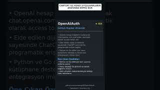GitHub Trend Depoları: acheong08/OpenAIAuth 🇹🇷
