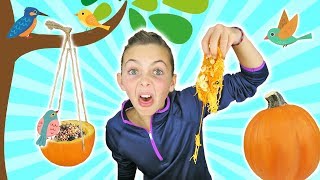 DIY Pumpkin Bird Feeder | Cute Pumpkin Crafts For Kids | Kids Cooking and Crafts More Cute Baking Recipes and Easy Kids Crafts