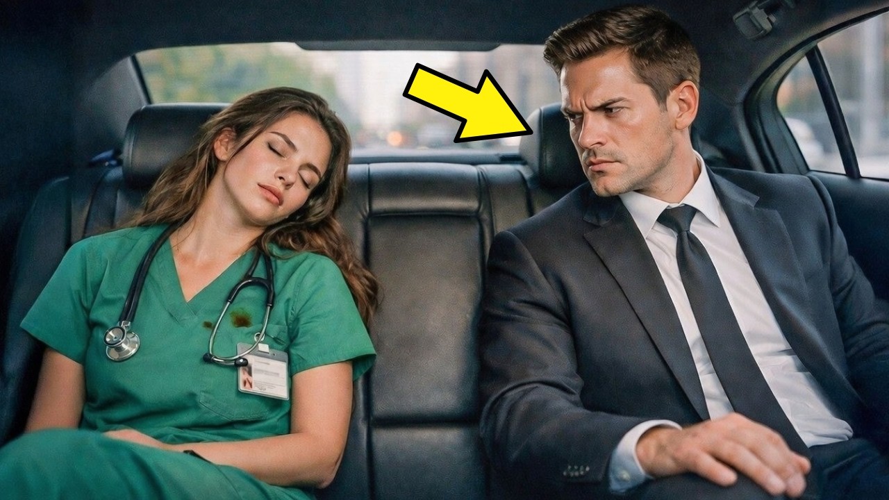 ENFERMERA AGOTADA ENTRA EN EL COCHE EQUIVOCADO… Y EL MILLONARIO LA HUMILLA SIN SABER QUIÉN ES