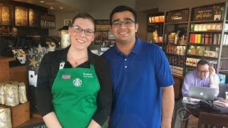 Barista learns sign language for customer