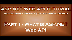 ASP.NET Web API tutorial for beginners - YouTube