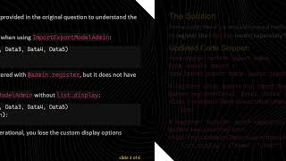 Resolving the Issue with list_display and ImportExport in Django Admin