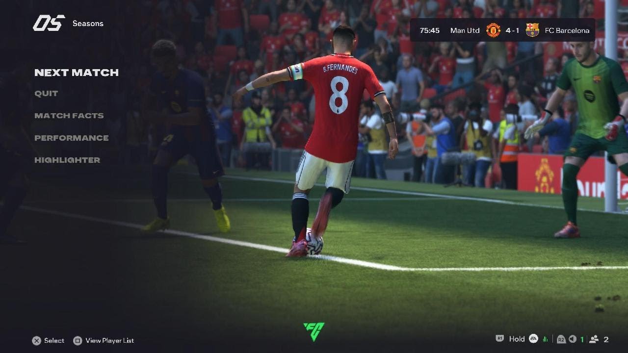 Michael Carrick formation and lineup 4-2-3-1 Old Trafford MANCHESTER UNITED vs. FC BARCELONA # PS5