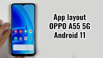 How to change app row and column layout on home screen on OPPO A55 5G Android 11
