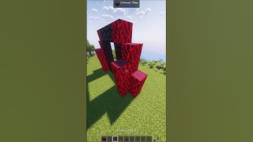 CRIMSON NETHER PORTAL DESIGN!!!#minecraft #minecraftbuilds #viral